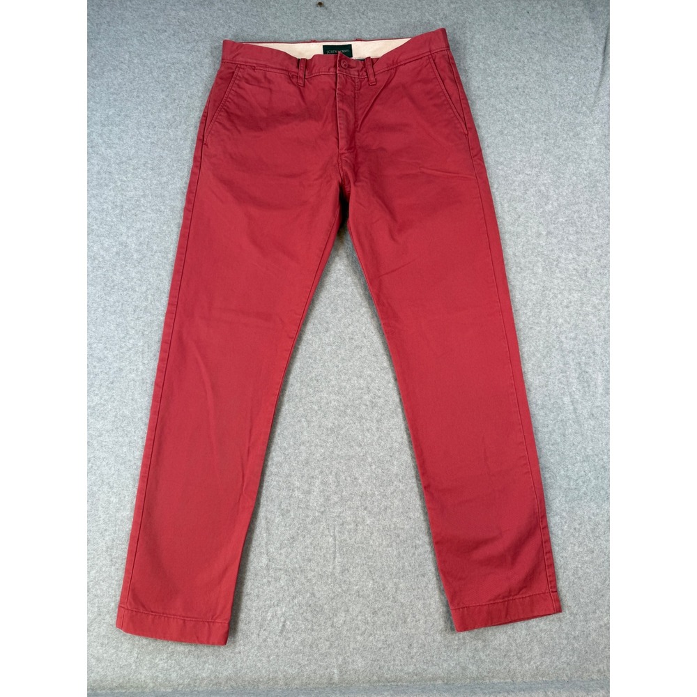 J.Crew 31x30 484 Slim Chino Pants Preppy Red Cotton Twill